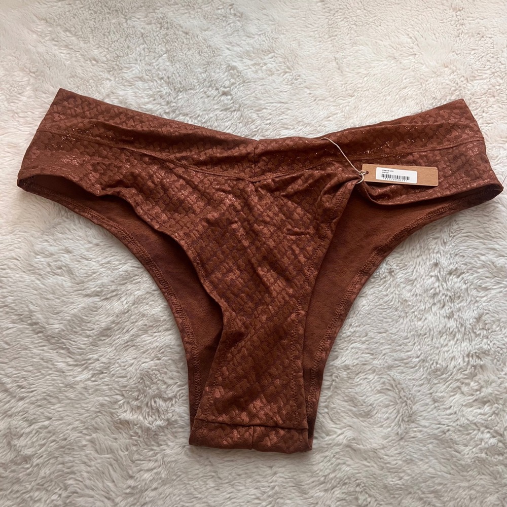SKIMS Animal Jacquard Lace Brief Panty Cafe Brown PN-BYS-1978 Plus Size 2X NWT